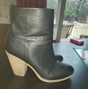 So black heel booties